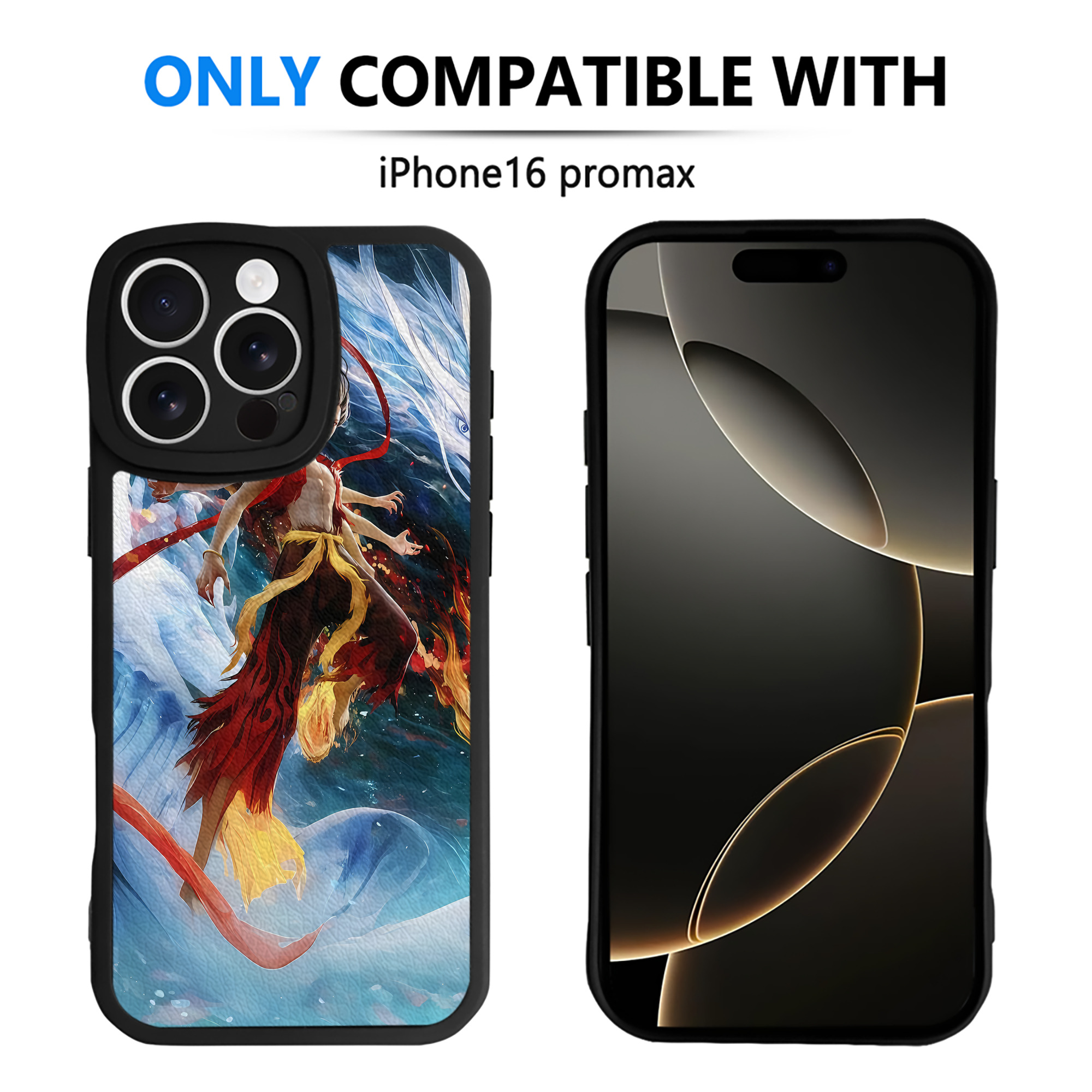 （画像用） Ne Zha 2 ナタ 魔童の大暴れ 【iPhone 16シリーズ対応】シリコンスマホケース（レザー調） 材質：シリコン